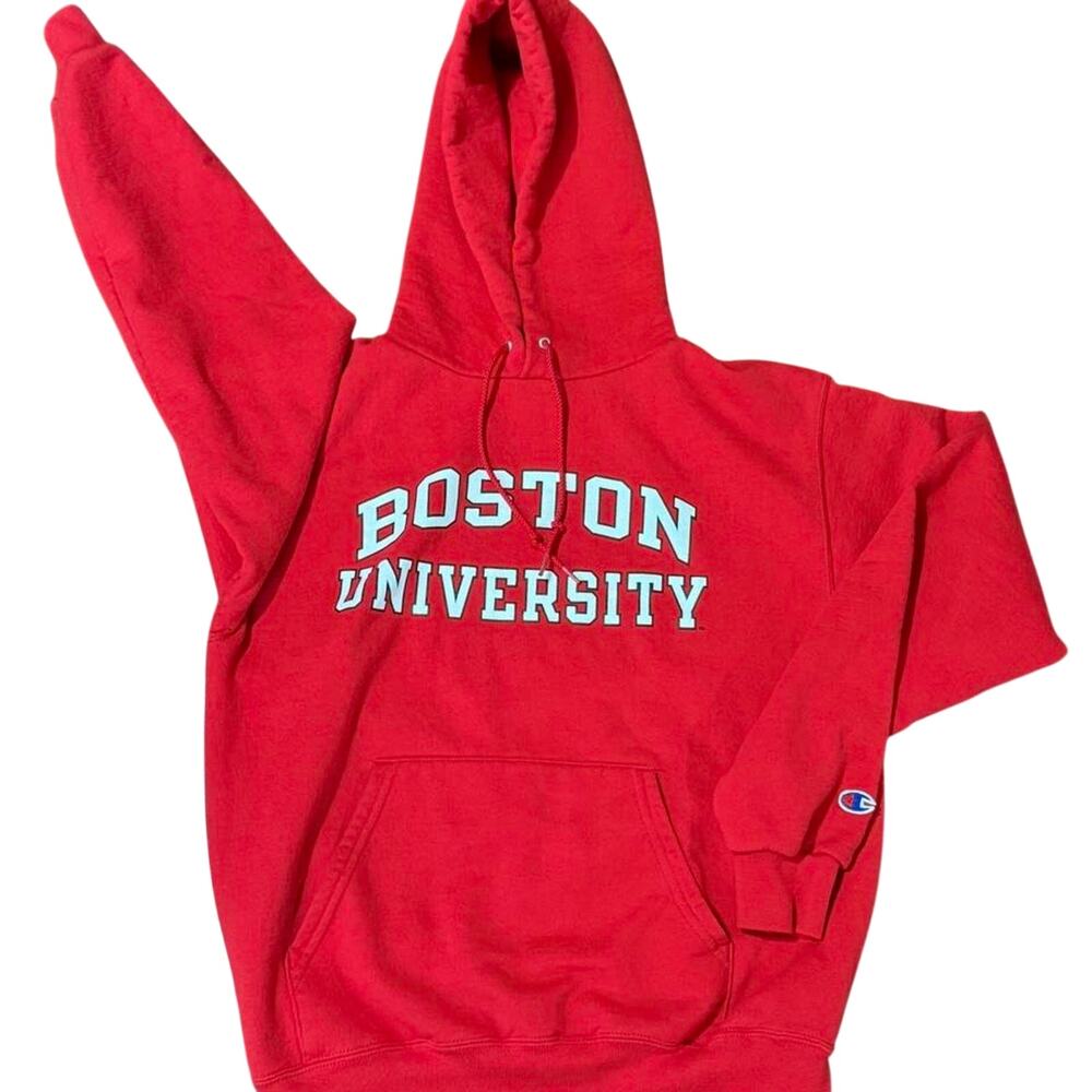 Red Champion Boston University hoodie